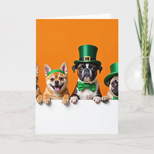Carte d'amis animaux orange (Devant)