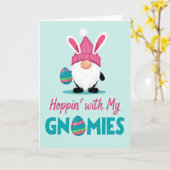 Carte d'amis de gnome festif (Fleur jaune)