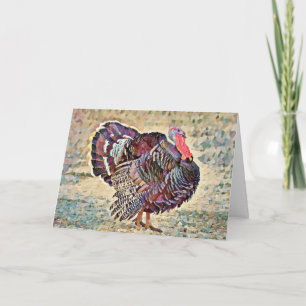 Carte d'amis de Thanksgiving Turkey Bird Art