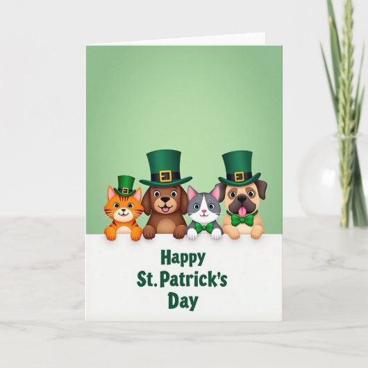 Carte d'amis pour la Saint-Patrick (Devant)