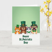 Carte d'amis pour la Saint-Patrick (Fleur jaune)