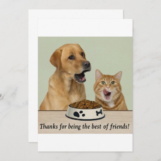 Carte d'amitié (Devant / Derrière)