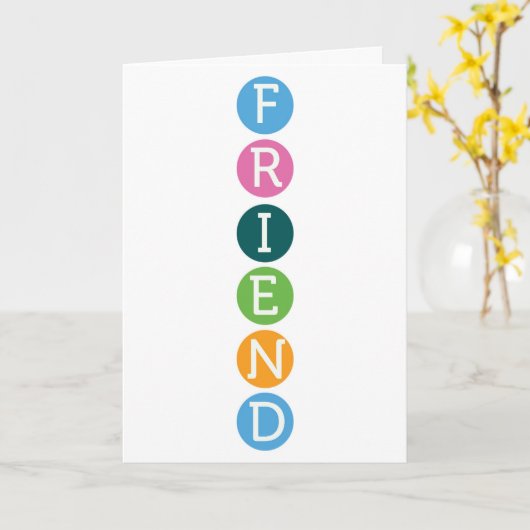 Carte d'amitié (Fleur jaune)