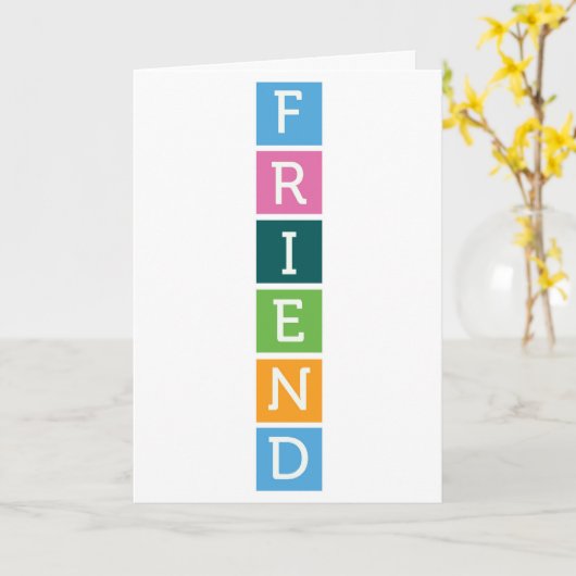 Carte d'amitié (Fleur jaune)