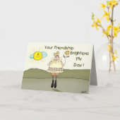 Carte d'amitié (Fleur jaune)