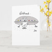 Carte d'amitié Alien (Fleur jaune)