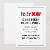 Carte d'amitié amusante, carte postale d'ami, humo (Devant / Derrière)