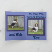 Carte d'amitié avec recherche Basset Hound (Intérieur)