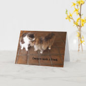 Carte d'amitié, chats d'établissement vinicole de (Fleur jaune)