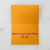 Carte d'amitié d'arc-en-ciel et de nuages (Intérieur)