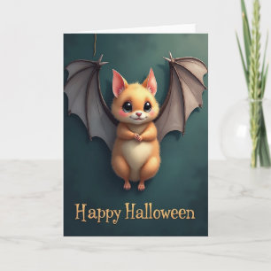 Carte d'amitié de chauve-souris pour Halloween