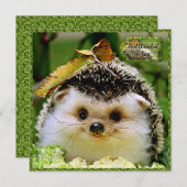 Carte d'amitié de hérisson (Devant / Derrière)