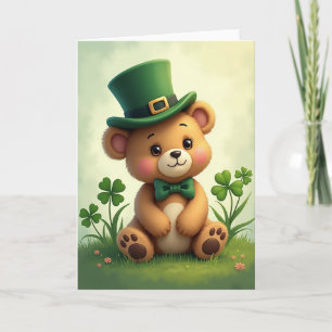 Carte d'amitié de l'ours chanceux