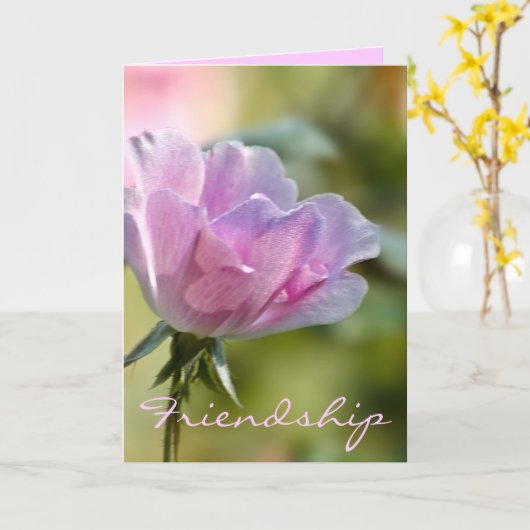 Carte d'amitié de rose de rose (Fleur jaune)