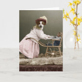 Carte d'amitié - Drôle petit chien! (Fleur jaune)