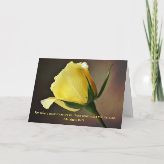 Carte d'amitié Faith Yellow Rose (Devant)