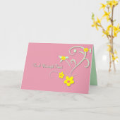 Carte d'amitié florale (Fleur jaune)