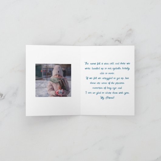 CARTE D'AMITIÉ FROID (Intérieur)