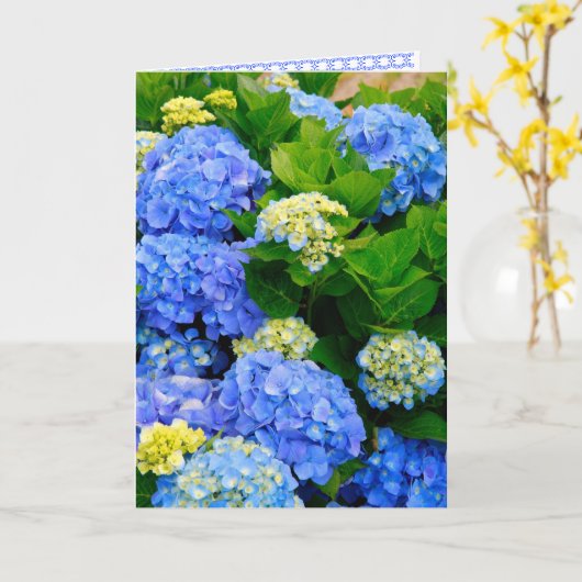 Carte d'amitié Hydrangeas (Fleur jaune)