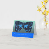 Carte d'amitié papillon stylisée (Fleur jaune)