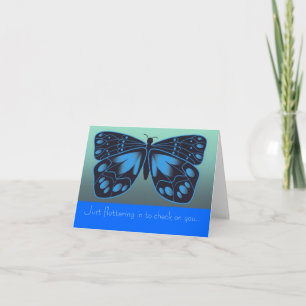 Carte d'amitié papillon stylisée