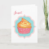 Carte d'amitié personnalisée Cupcake (Devant)