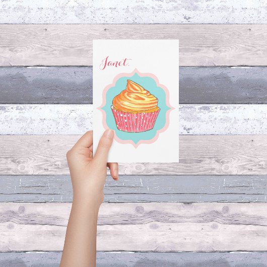 Carte d'amitié personnalisée Cupcake