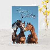 Carte d'amitié pour cheval affectueux (Fleur jaune)