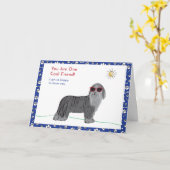 Carte d'amitié pour chien cool (Fleur jaune)