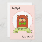 Carte d'amitié pour enfants plats (Devant / Derrière)