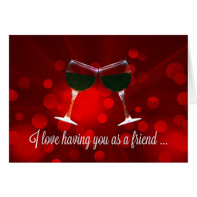 Carte d'amitié pour le vin (Devant horizontal)