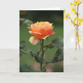 carte d'amitié rose pêche (Fleur jaune)