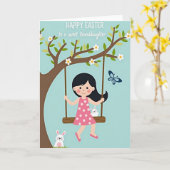 Carte d'amitié Spring Swing (Fleur jaune)