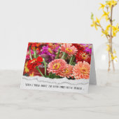 Carte d'amitié Summer Zinnia (Fleur jaune)