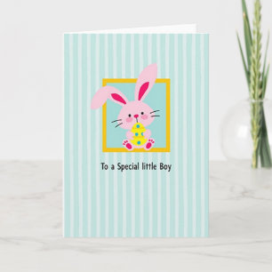 Carte d'amitié surprise lapin rose