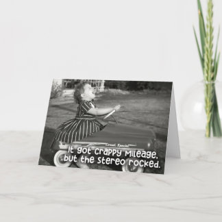 Carte d'amitié - Voiture de pédale Vintage - Voyag