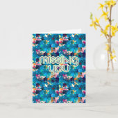 Carte d'amitié Vous Manque (Fleur jaune)