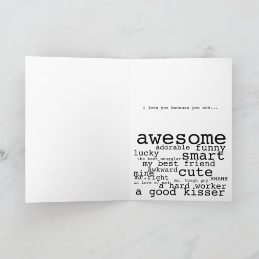 carte d'amour (Intérieur)