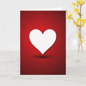 Carte d'amour à coeur simple (Fleur jaune)