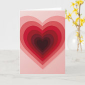 Carte d'amour à coeurs superposés romantiques (Fleur jaune)