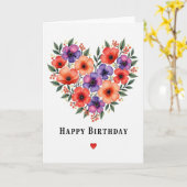 Carte d'amour à fleurs rayées (Fleur jaune)