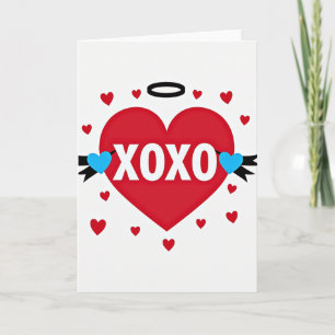 Carte d'amour à la flèche de cœur