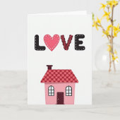 Carte d'amour à la maison (Fleur jaune)