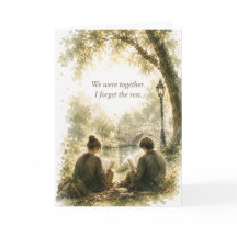 Carte d'amour à l'aquarelle Nous étions ensemble