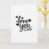 Carte d'amour à l'infini Cœurs (Fleur jaune)
