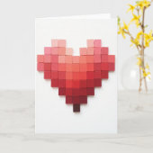 Carte d'amour à pixel simple (Fleur jaune)