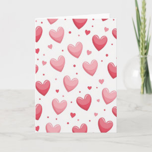Carte d'amour à texture de cœurs scintillants