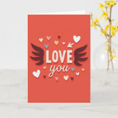 Carte d'amour Ange (Fleur jaune)