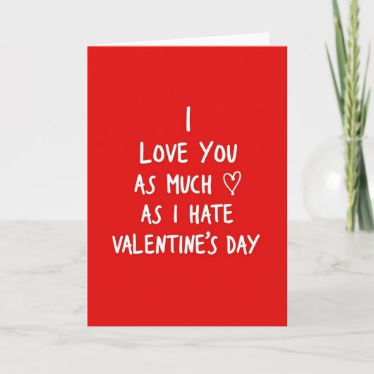 Carte d'amour anti-Saint-Valentin (Devant)