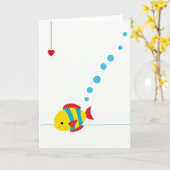 Carte d'amour aquatique doux (Fleur jaune)